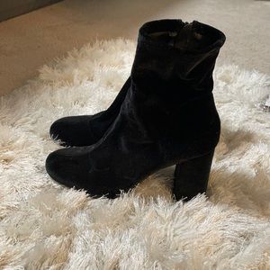 Velvet booties size 9